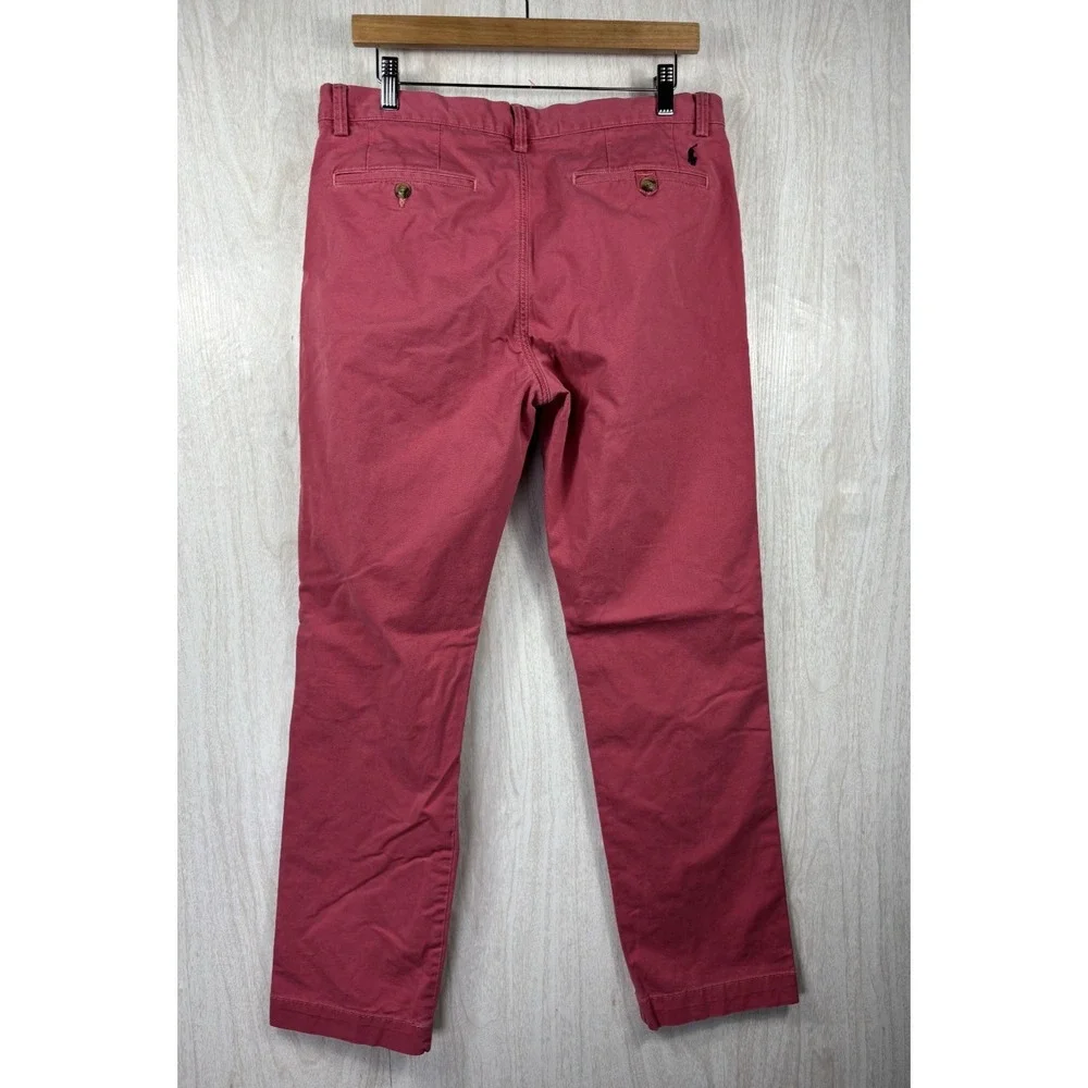 Polo Ralph Lauren The Polo Chino Pants Mens 32x30 Salmon Pink Stretch Straight‎